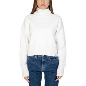 Calvin Klein Jeans  BOUCLE HIGH NECK SWE J20J221972  Svetry Bílá