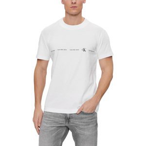 Calvin Klein Jeans  LOGO REPEAT J30J324668  Polo s dlouhými rukáv Bílá