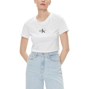 Calvin Klein Jeans  MONOLOGO J20J222564  Trička s krátkým rukávem Bílá