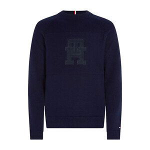 Tommy Hilfiger  MONOGRAM CREW NECK MW0MW33085  Svetry Modrá