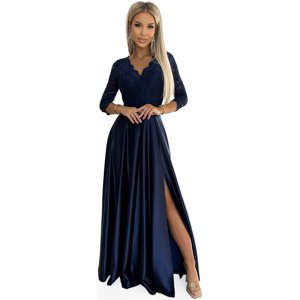 Numoco  Dámské společenské šaty Amber granátová  Krátké šaty Tmavě modrá
