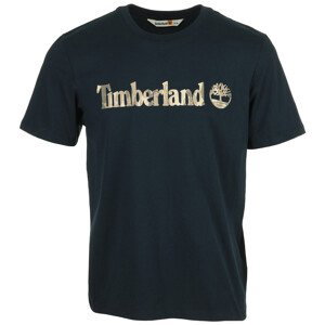Timberland  Camo Linear Logo Short  Trička s krátkým rukávem Modrá