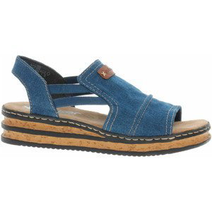 Rieker  Dámské sandály  62982-12 blau  Sandály Modrá