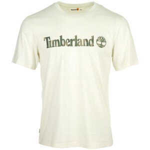 Timberland  Camo Linear Logo Short  Trička s krátkým rukávem Bílá