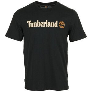Timberland  Linear Logo Short Sleeve  Trička s krátkým rukávem Černá
