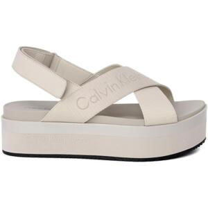 Calvin Klein Jeans  FLATFORM SLIN YW0YW01362  Sandály Béžová