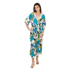 Isla Bonita By Sigris  Dlouhé Midi Šaty  Společenské šaty Modrá