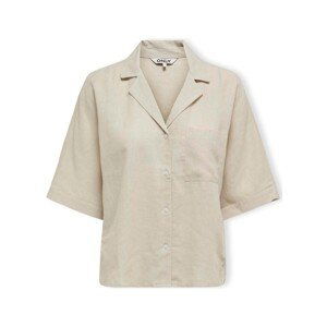 Only  Noos Tokyo Life Shirt S/S - Moonbean  Halenky Béžová