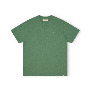 Revolution  T-Shirt Loose 1366 GIR - Dust Green Melange  Trička & Pola Zelená