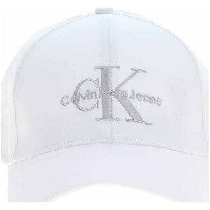 Calvin Klein Jeans  dámská kšiltovka K60K610280 White-Silver Logo  Čepice Bílá