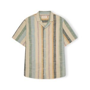 Revolution  Cuban Shirt S/S 3918 - Dustgreen  Košile s dlouhymi rukáv
