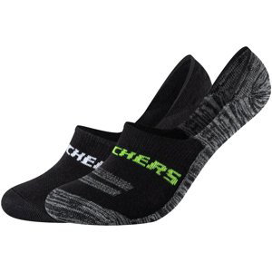 Skechers  2PPK Mesh Ventilation Footies Socks  Ponožky Černá