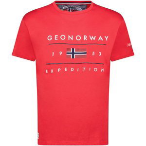 Geo Norway  SY1355HGN-Red  Trička s krátkým rukávem Červená