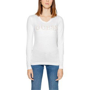 Guess  LS RN PONY HAIR W4RI76 J1314  Trička s dlouhými rukávy Bílá