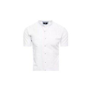 D Street  Pánská košile s krátkým rukávem Tiktanil bílá  Košile s dlouhymi rukáv Bílá