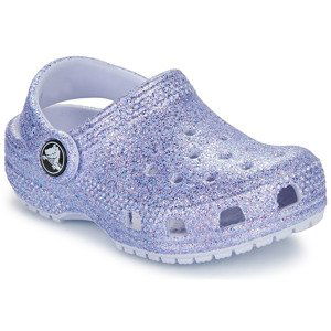 Crocs  Classic Glitter Clog T  Pantofle Dětské Modrá