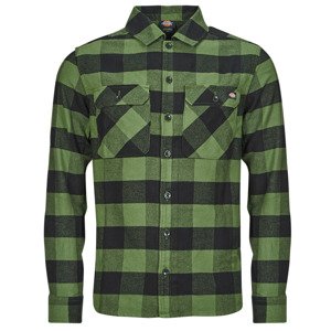 Dickies  NEW SACRAMENTO SHIRT PINE GREEN  Košile s dlouhymi rukáv Khaki