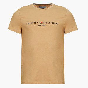 Tommy Hilfiger  LOGO TEE  Trička s krátkým rukávem Béžová