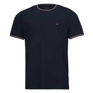 Tommy Hilfiger  RWB TIPPED COLLAR TEE  Trička s krátkým rukávem Tmavě modrá