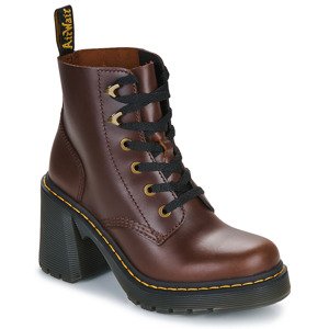 Dr. Martens  Jesy Dark Brown Classic Pull Up  Kotníkové kozačky Hnědá