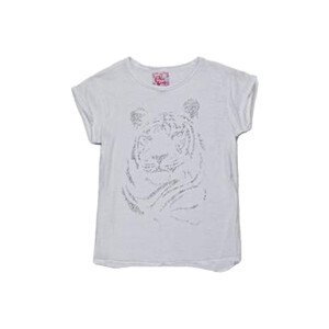 Miss Girly  T-shirt manches courtes fille FIG  Trička s krátkým rukávem Dětské Bílá