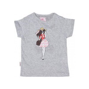 Miss Girly  T-shirt manches courtes fille FLIRT  Trička s krátkým rukávem Dětské Šedá