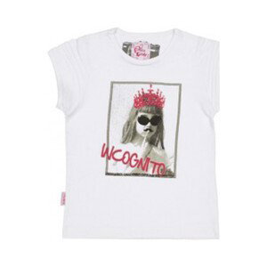Miss Girly  T-shirt manches courtes fille FRISCO  Trička s krátkým rukávem Dětské Bílá