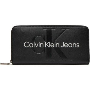 Calvin Klein Jeans  SCULPTED ZIP AROUND MONO K60K607634  Peněženky Černá