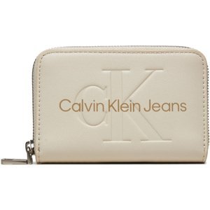 Calvin Klein Jeans  SCULPTED MED ZIP AROUND MONO K60K612255  Peněženky Béžová