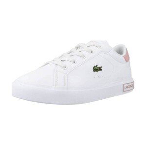 Lacoste  POWERCOURT 0721 1 SUC  Módní tenisky Dětské Bílá