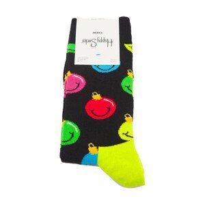 Happy socks  JINGLE SMAILEY  Podkolenky Černá