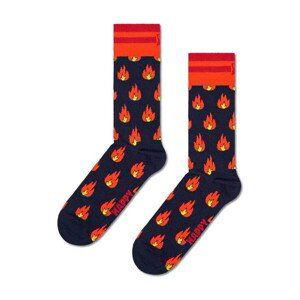 Happy socks  FLAMES SOCK  Podkolenky Červená