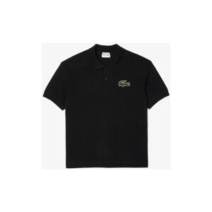 Lacoste  SHORT SLEEVED RIBBED COLLAR  Trička & Pola Černá