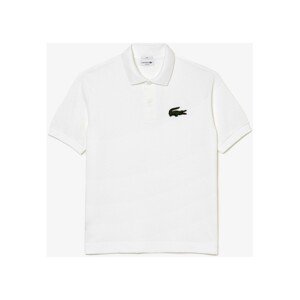 Lacoste  SHORT SLEEVED RIBBED COLLAR  Trička & Pola Bílá