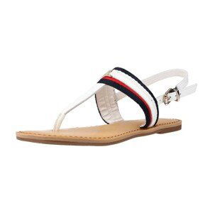 Tommy Hilfiger  CORPORATE WEBBING FLAT S  Sandály Bílá