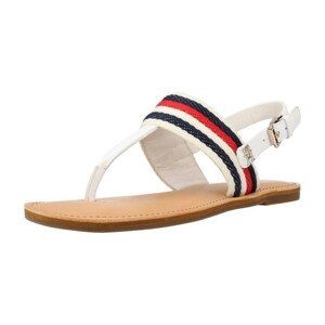 Tommy Hilfiger  FLAT SANDAL CORPORATE  Sandály Bílá