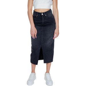 Vero Moda  VMVERI HR CALF DENIM SKIRT GA MIX NOOS 10295731  Krátké sukně Černá