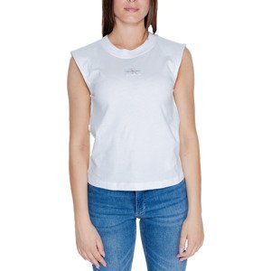 Calvin Klein Jeans  WOVEN LABEL LOOSE J20J223560  Trička s krátkým rukávem Bílá