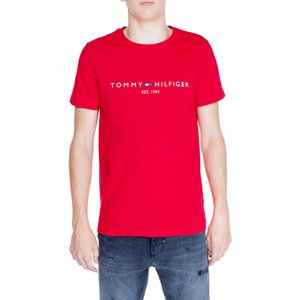 Tommy Hilfiger  TOMMY LOGO TEE MW0MW11797  Polo s dlouhými rukáv Červená