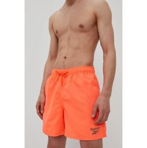 Plavkové šortky Reebok oranžová barva