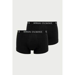 Boxerky Armani Exchange (2-pak) pánské, černá barva