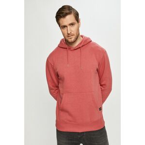 Mikina Jack & Jones pánská, růžová barva, hladká