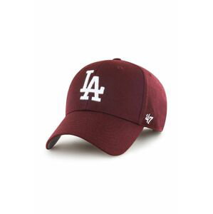 Čepice 47brand MLB Los Angeles Dodgers červená barva, s aplikací