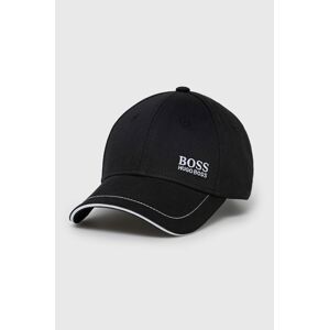 Čepice Boss černá barva, s aplikací