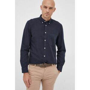 Košile Marc O'Polo pánská, tmavomodrá barva, regular, s límečkem button-down