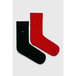 Dětské ponožky Tommy Hilfiger (2-pak) červená barva