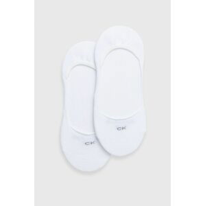 Ponožky Calvin Klein (2-pack) dámské, bílá barva