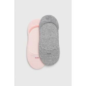 Ponožky Calvin Klein (2-pack) dámské, růžová barva