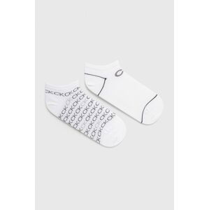 Ponožky Calvin Klein (2-pack) dámské, bílá barva, 701218779