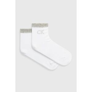Ponožky Calvin Klein dámské, bílá barva